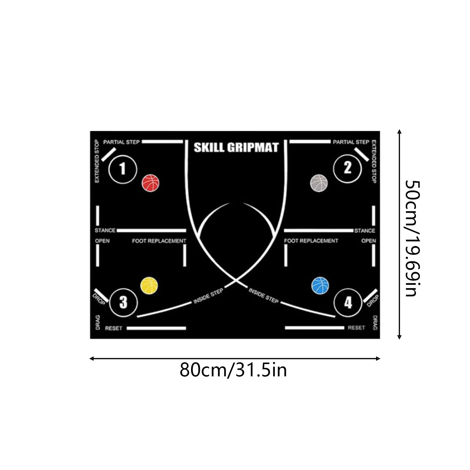 Alfombrilla de baloncesto | Equipo de entrenamiento deportivo con pelota - Almohadilla antideslizante para niños y jugadores, atletas, equipos escolares, entrenadores, entusiastas del fitness