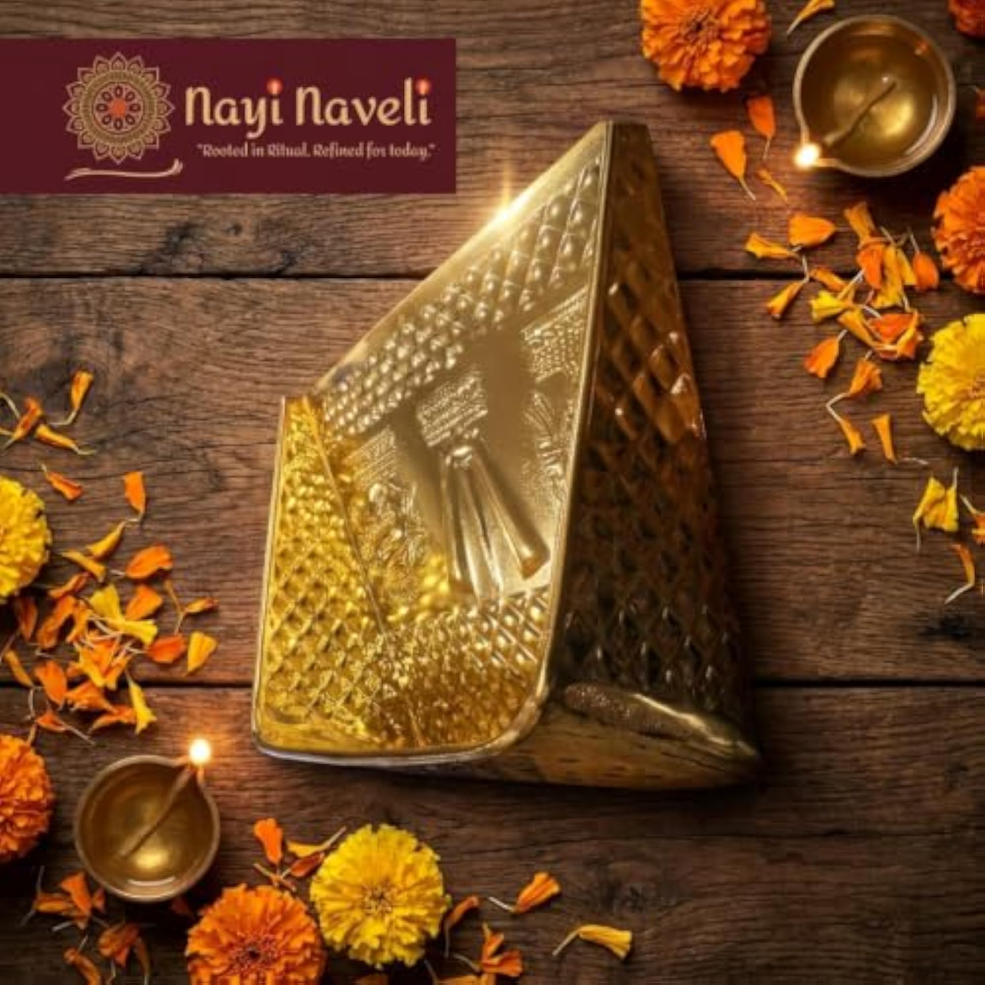 Brass Muram Soop Pooja Tray, 6 Inches