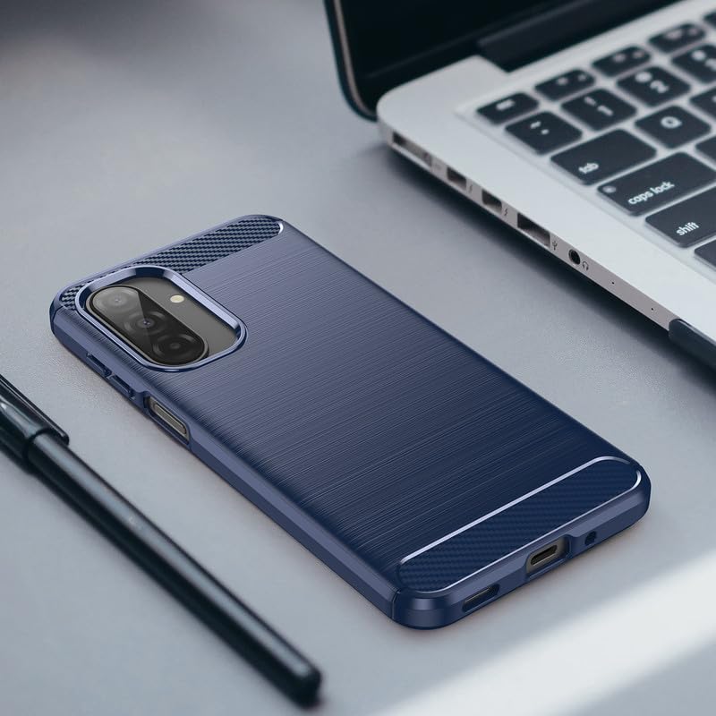 Image of Hybrid Carbon Fiber Back Case for Samsung Galaxy M17 5G / A17 5G / F17 5G (Blue)