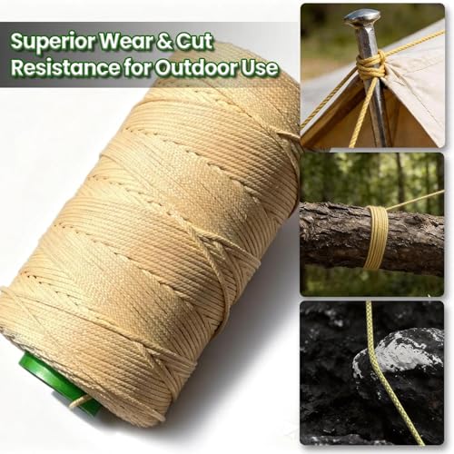 image for 9KM DWLIFE Kevlar Kite String, 70lb 1000Ft, Braided Kevlar Line, Low S