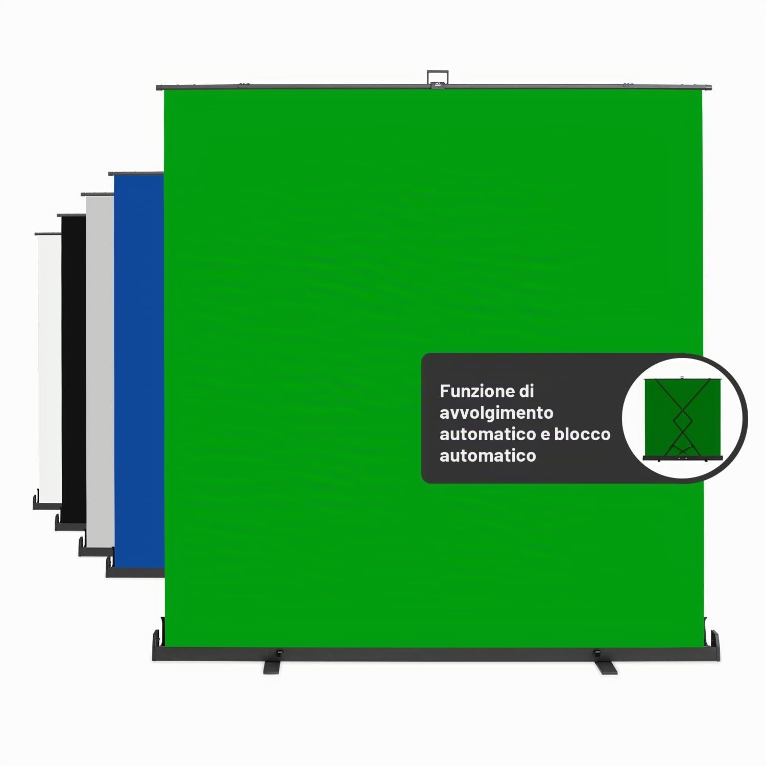 walimex pro Roll-up Panel Background 210 x 220 cm Green