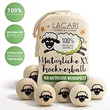 ✅ SCHNELLERE TROCKNUNG - Während der Benutzung der Trocknerkugeln profitieren Sie von einer schnelleren Trocknung von bis zu 40%. Dabei können Sie die Filzbälle für jede Art von Wäsche benutzen, wie z.B Daunen Kleidung!