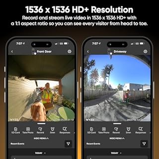 Wyze Battery Video Doorbell Wireless Camera, 1536x1536 HD+ with Color Night Vision, 2-Way Audio, 1:1 Head-to-Toe View, Person/Vehicle/Package Monitor, Wire-Free/Wired Option, 1 Minute Easy Setup