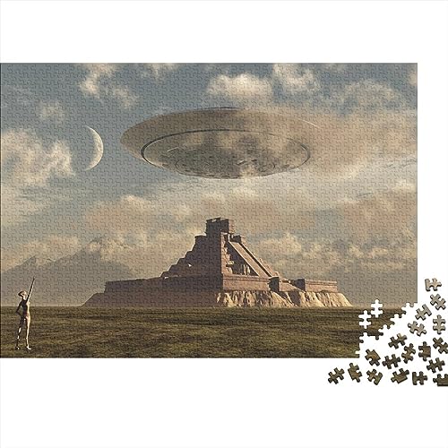 Puzzle OVNI interstellaire 500 pièces jeu bois adulte ado 52x38cm