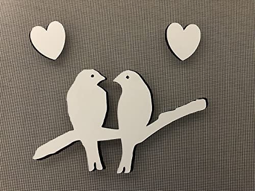 DCentral Lovebirds Flexible Screen Magnet: Multipurpose, Double-Sided, for Non-Retractable Screens, Helps to Stop Walking into Screens, Size W 7" x L 4"