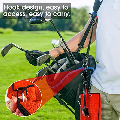 Sugamm-Toalla-de-Golf-de-435-x-515-cm-diseno-de-gofres-de-Microfibra-roja-mosqueton-Cepillo-de-Ranura-Golf-Kit-de-Herramientas-de-cerdas-Nailon-Cepillo-de-Palo-de-Golf-con-Hebilla-Metal-retractil
