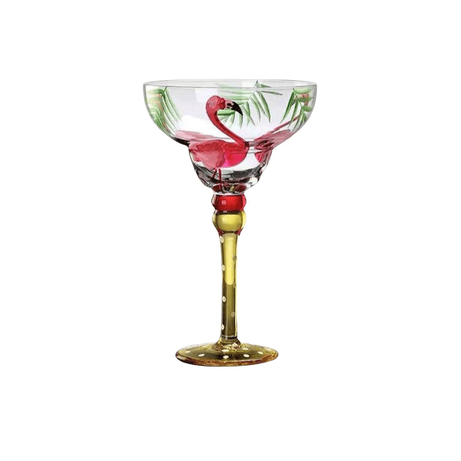 Supercap - Margarita-Gläser, mundgeblasene Gläser für Cocktails, klassische Bargläser, perfekt für Zuhause, Restaurants und Partys, 1 Stück (Flamingo)