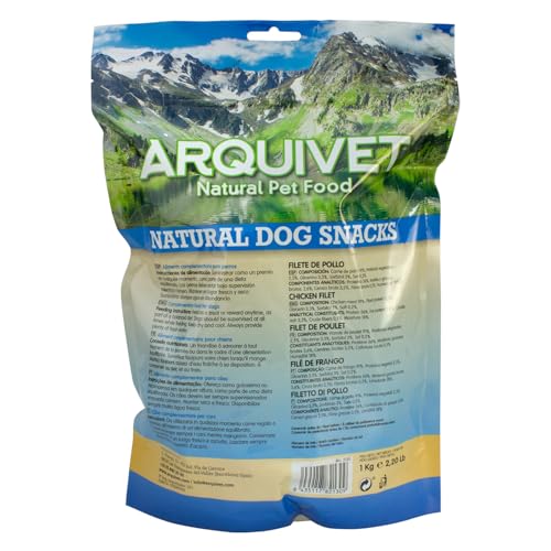 Arquivet, Hähnchenfilet, natürliche Hundesnacks für Hunde, natürliche Haustier-Leckerlis, Beste Hundesnacks 1 kg