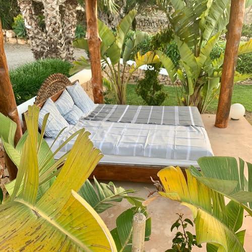 SOLTAKO Premium Hamamtuch Bali Fouta 100x200 cm Strandtuch Sauna – Ansicht 5