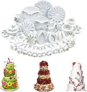 33 Pcs Baking Mold Tools, Fondant Cookie Plunger Cutters, Cake Embossing Tools, DIY Cookies Cake Decorating, with Shape of Snowflake/Flower Leaf /Butterfly Shape/ Icing