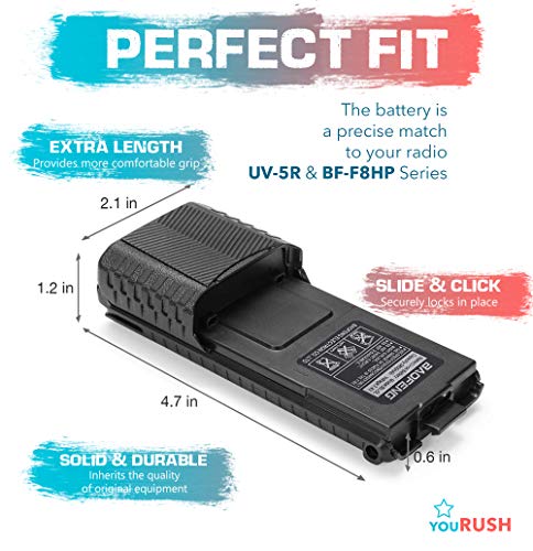 image for youRUSH Extended Battery BL-5 3800 mAh with USB Charging Cable - 2 Pac