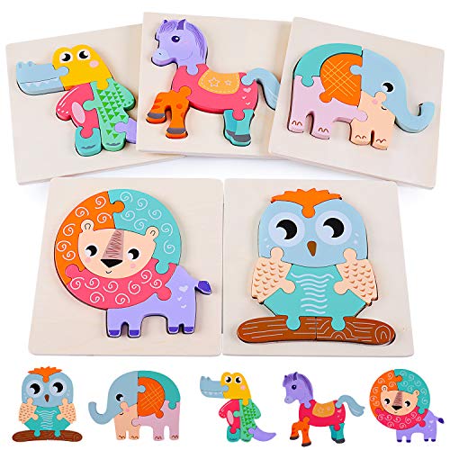 Rompecabezas animales de madera