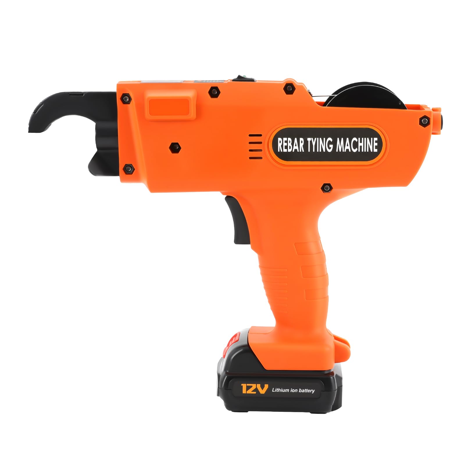 Rebar Tying Machine, Automatic Handheld Rebar Tying Tool, 8-34mm Rebar Tie Tool, Reinforcing Steel Tying Machine with 2 Batteries for Tying Steel Mesh, Reinforcing Cages