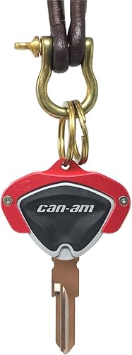 Miniatura 2 de Llavero para CAN AM Spyder F3 RT RT-S ST RSi Accesorio Cubierta de Agujero para Llaves Rojo con Correa de Cuero Oscuro Ver3.0