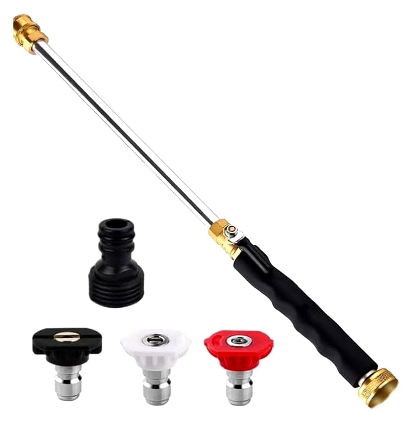 Jet Nozzle Power Sprayer High Pressure Hose Nozzle Washer Tools for Patio Garden Driveway Outdoor Cleaning