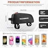 ROCKBROS Rahmentasche Fahrradtasche für Fahrradrahmen Oberrohrtasche ca.1L 22 * 10 * 5,5cm