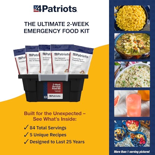 4Patriots 2-Week Emergency Food Supply Survival Kit, Perfect for Camping, Freeze Dried Preparedness Food, Designed to Last 25 Years, Be Ready with 84 Servings of Delicious Breakfast, Lunch, and Dinner - Image 3