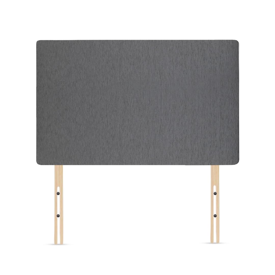 Plain Victoria Headboard Divan Bed Bedroom Decor Hotel Furniture Chenille Fabric (Light Grey, 6ft Super King)