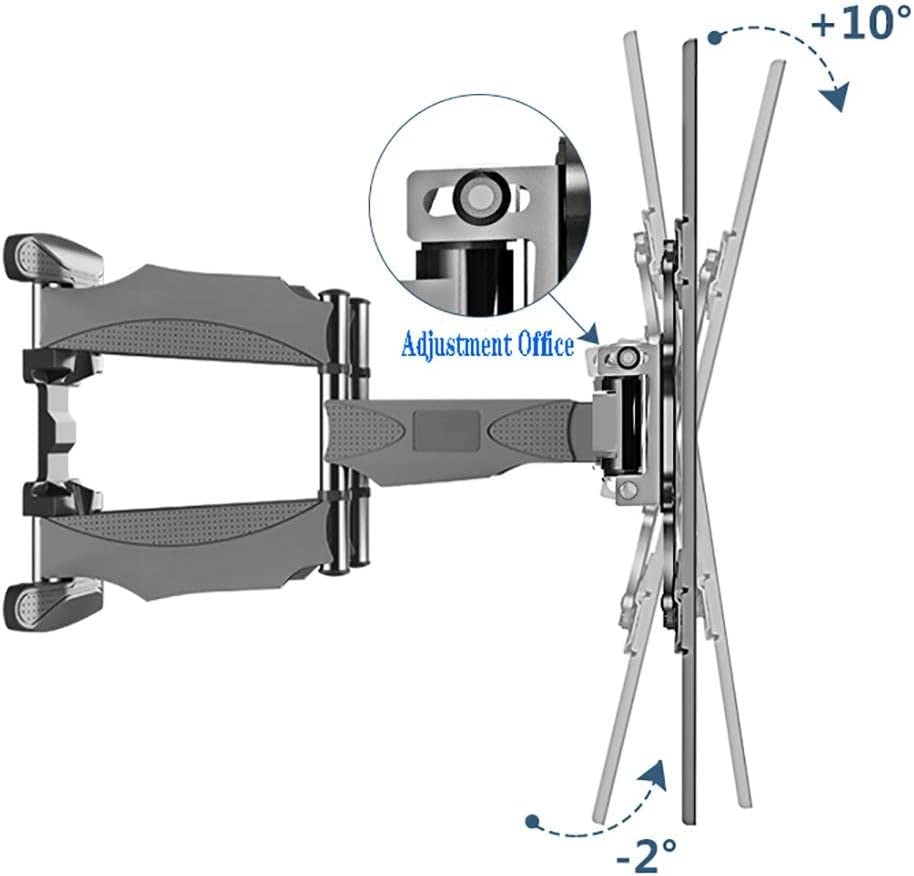 Support mural TV articulé double bras avec extension et rotation réglables - 3