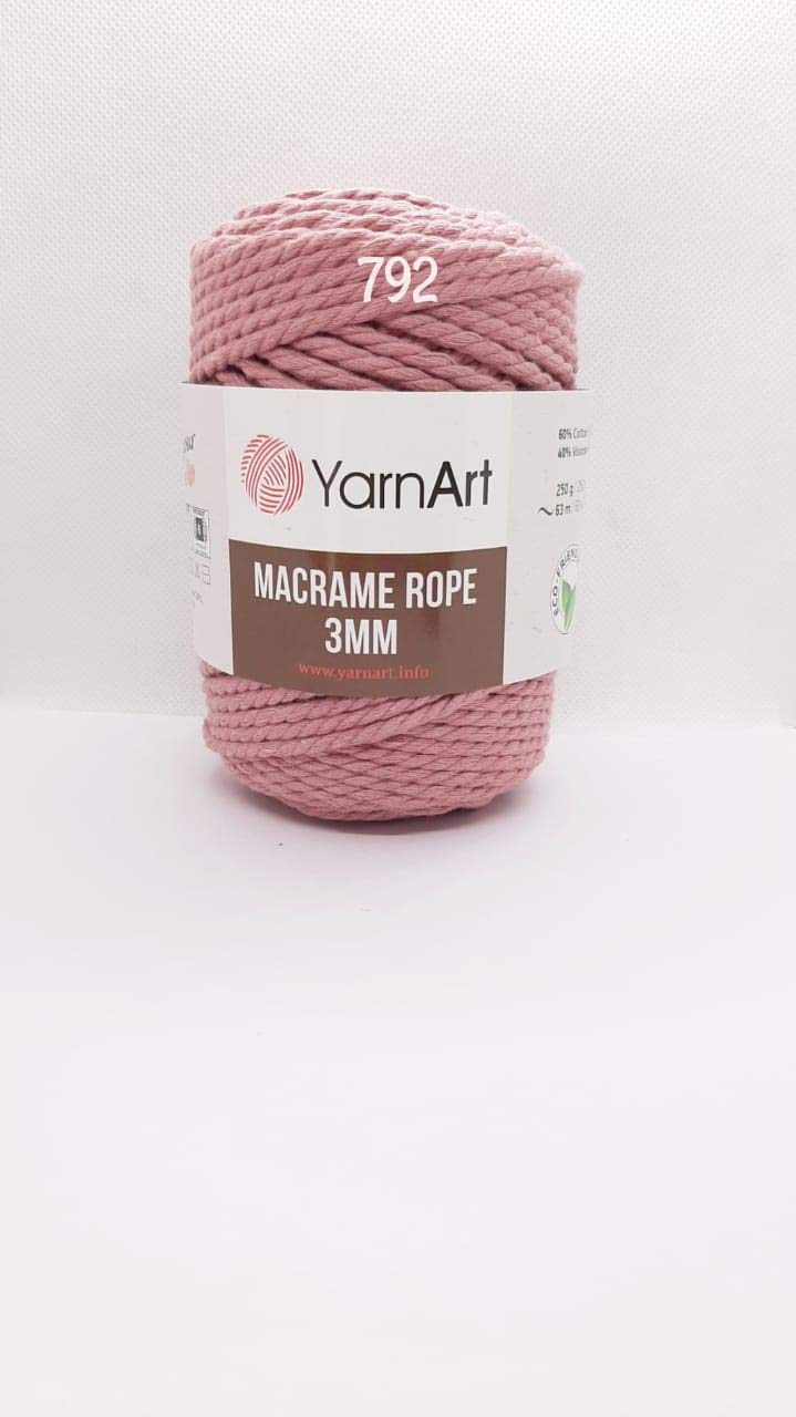 YarnArt El Örgü İpi MACRAME ROPE 3 MM, 792, 4x250 gr