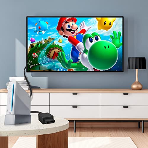 Image of AXFEE Wii to HDMI Converter, All-in-One Wii to HDMI Video Audio Converter | With Wii Input & HDMI Output Connector and USB Cable, Full HD 720 /1080P Converter Compatible with all Wii Display Modes