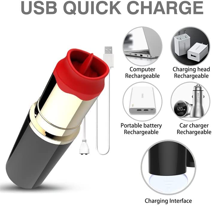 Vibratore mini a forma di rossetto, portatile, con otto livelli di vibrazione, senza fili. Questo prodotto è dotato di un design silenzioso specifico per il punto G ed è di dimensioni compatte. |