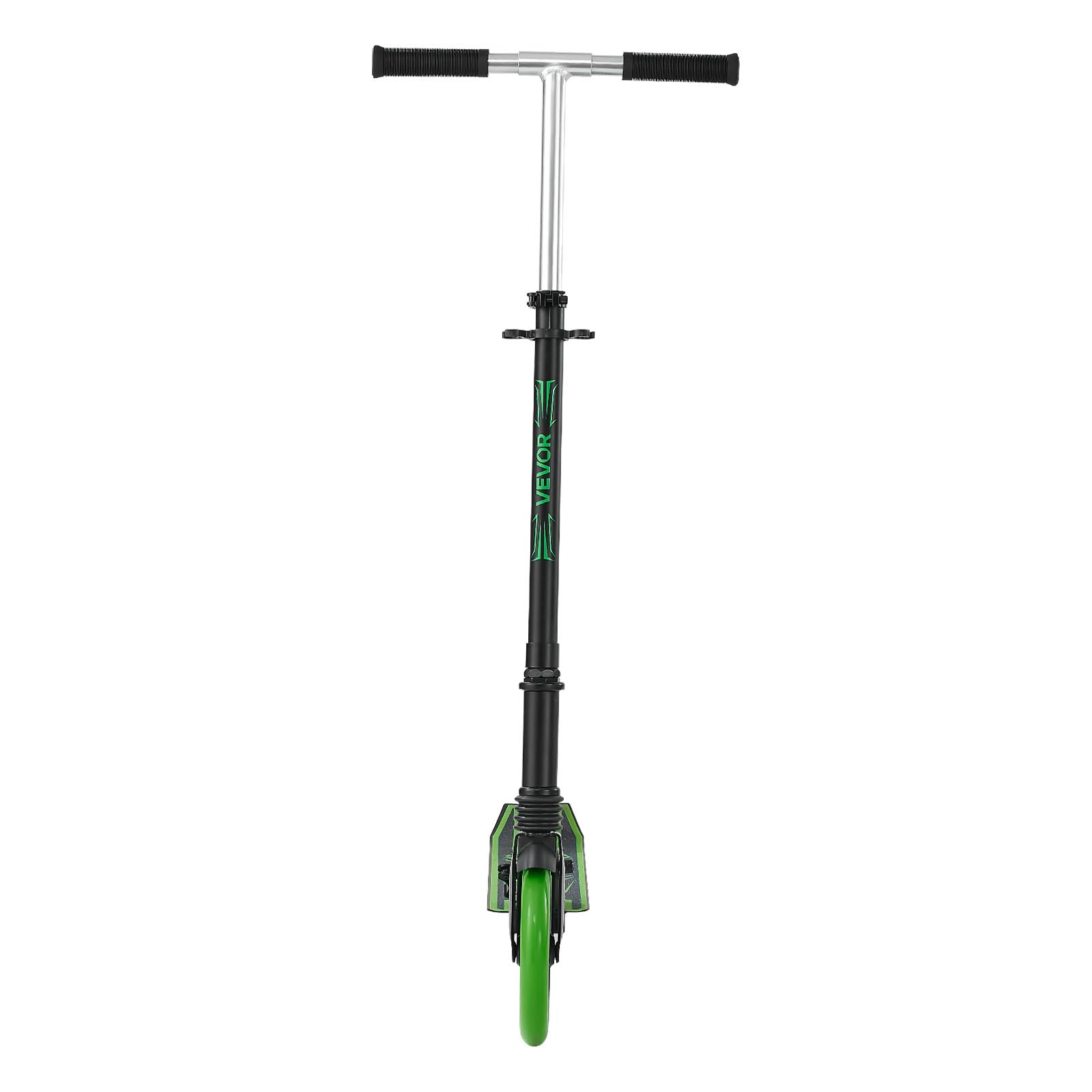 VEVOR Monopattini a Spinta, Monopattino con Freno a Pedale a 2 Ruote con Manubrio Regolabile Pedana Antiscivolo, Pieghevole e Leggero Fino a ca. 99,7 kg per Adolescenti e Adulti, Verde Nero