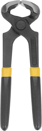 HARFINGTON Alicates de corte de extremo de 6 pulgadas, alicates extractores de uñas con mango de PVC negro para manualidades, fabricación de joyas