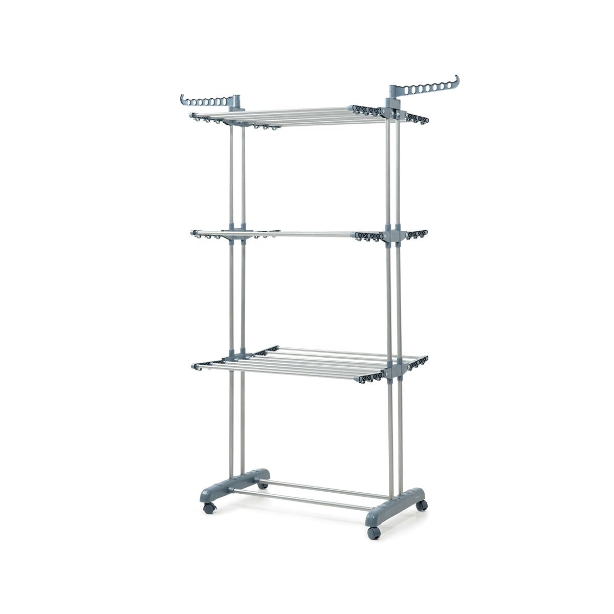 Stendibancheria Verticale Pieghevole con Ruote Dolver InnovaGoods 24 Sbarre
