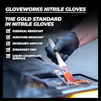 GLOVEWORKS HD Black Nitrile Industrial Disposable Gloves, 6 Mil, Latex-Free, Raised Diamond Texture, Large, Box of 100 — image 6
