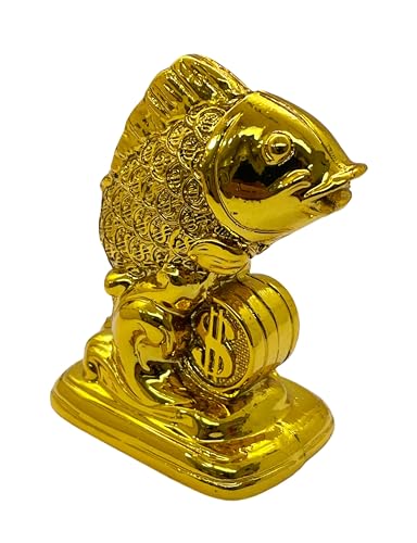 Image of Exclusive Small Size Fengshui Polyresin Arowana Fish Showpiece for Career, Luck & Education (AF-3515)