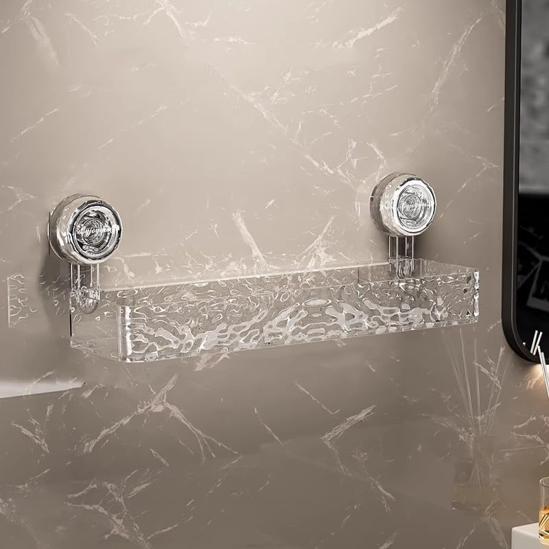 Pisheng Raidley No Drill Clear Wall Caddy, Raidley Easymount Bathroom ...
