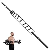 Yes4All Multi Grip Barbell & Cable Attachment - Swiss Bar, American Bar for Greater Range of Motion, with 2 Collars, Fits Olympic Weight Plates - Home Gym & Support Pressing, Lifting & Curls