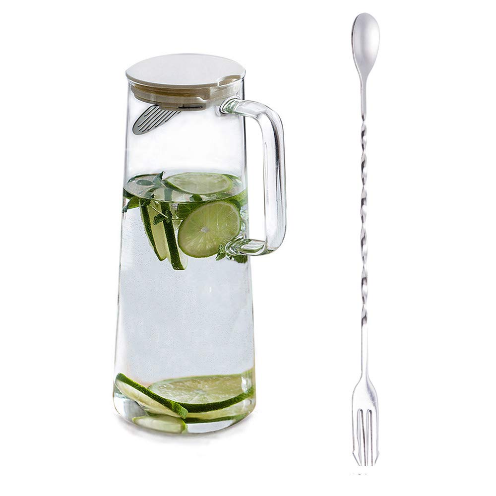 Buy MDZF SWEET HOME 48 Oz Glass Pitcher with Stainless Steel Strainer