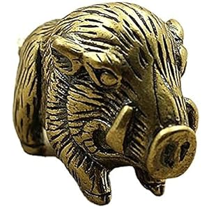 Ornamenten Antiek Messing Varken Retro Koperen Ornamenten, Koperen Kalebas Thee Huisdier Handvat Sleutelhanger Hanger…