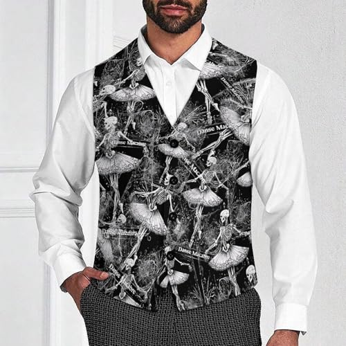 Danse Macabre Trendy Vest Suit for Men V Neck Formal Dress Waistcoat Vests Business Slim Fit4