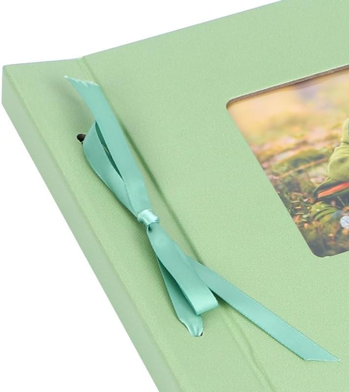 Page Loose Leaf Black Cardboard Album Postcard Storage Cover Hollow Memorial