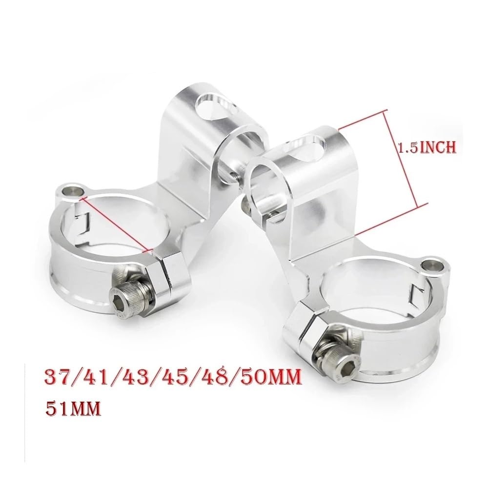 Estensore Manubrio Moto Riser Per Motocicletta Con Clip 37 41 43 45 48 50 51 Mm, Regolabili, Con Morsetto Per Manubrio Da 7/8", Rialzo Da 1,5".