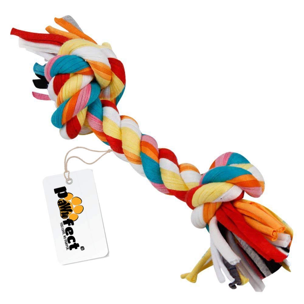 Pawwfect Durable Dog Chew Rope Toy for Small to Medium Dogs - Interactive Teething Rope Toy to Play with (Color May Vary) (B08KYHYX6K) Amazon Price History, Amazon Price Tracker