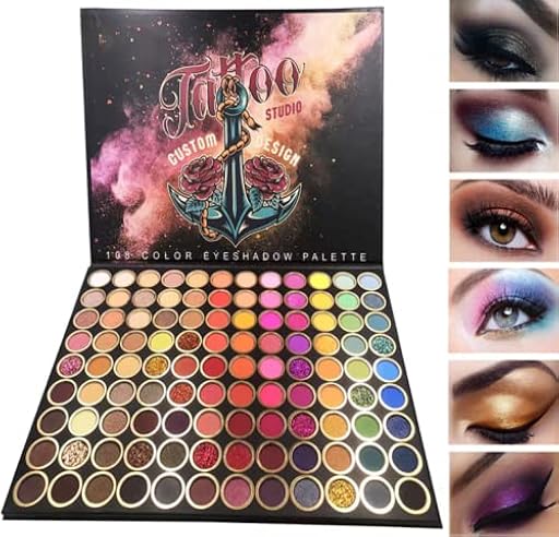 Beauty Searcher Paleta de sombras de ojos de 108 colores, sombras de ojos mate, brillantes, pigmentadas, resistentes al agua, de larga duración, juegos de maquillaje de ojos, 1 item | Ya disponible en tu tienda friki favorita! En mundofriki.es!