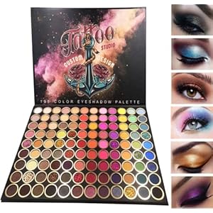108 Farben Professionelle Lidschatten Palette, Matte Schimmer Glitter Bunte Lidschatten, Hochpigmentierte Wasserfeste Langanhaltende Nude Makeup Palette Augen Make Up Sets, Creme