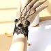 Beautiful Bead Black Retro Lace Slave Bracelet With Ring Gothic Style Costume Jewelry#1