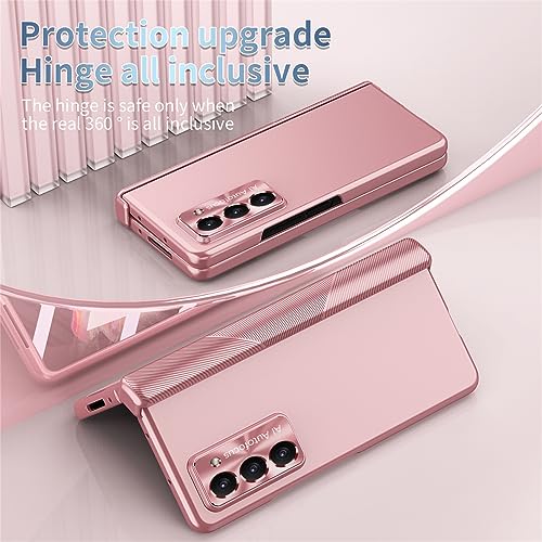 Coque Samsung Z Fold 5 ultra mince en polycarbonate mat rose - 4