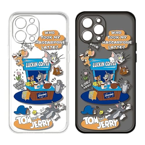 トムとジェリー iPhone13 mini 用 ケース トムとジェリー 透明 スマホケース TPU 高弾性 ソフト iPhone13 mini 用 ケース シンプル ソフト 黄変なし レンズ保護 iPhone13 mini 用 ケース