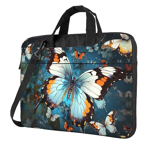 Sac pour ordinateur portable imprimé papillon à grande capacité