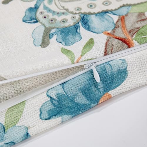 Image of HiEnd Accents Rowan Washed Linen 3 Piece Queen Floral Comforter Set