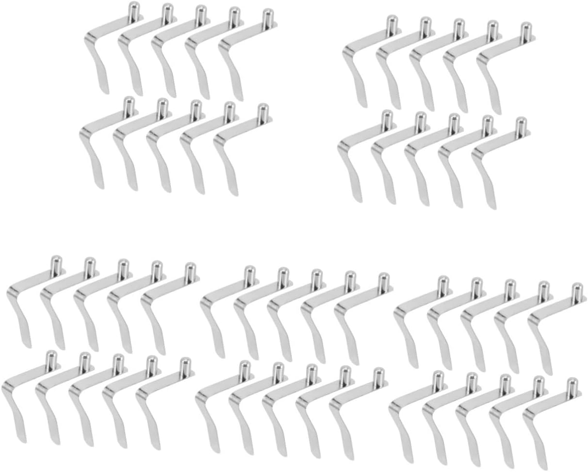 BESPORTBLE 50pcs Shape Snap Clip Buckle Spring Shrapnel for Tent Poles for Camping Kayaking and Projects and Easy to Use