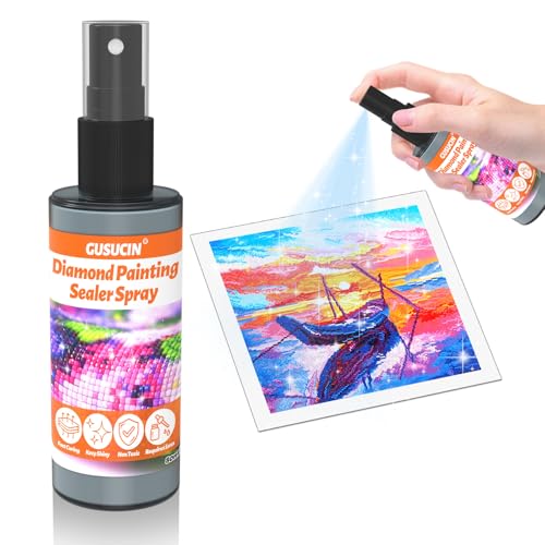Diamond Painting Sealer Spray 30 Minutes Fast Dry Diamond Art Sealer Glue Keep Diamond Art Protection & Enhanced Shine Easy to Use No Brush Needed Diamond Art Accessories and Tools (1 PCS)