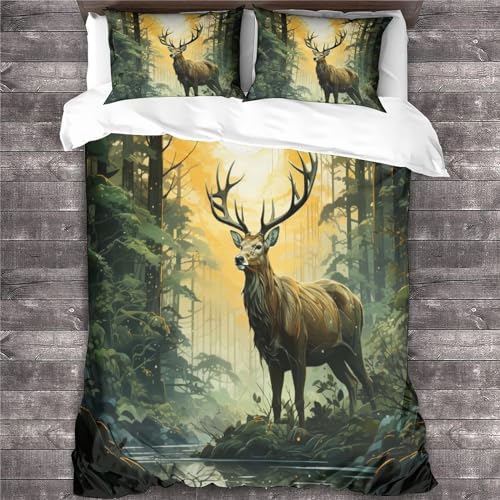 Parure de lit élan 3D en microfibre premium douce pour chambre cocooning - 4