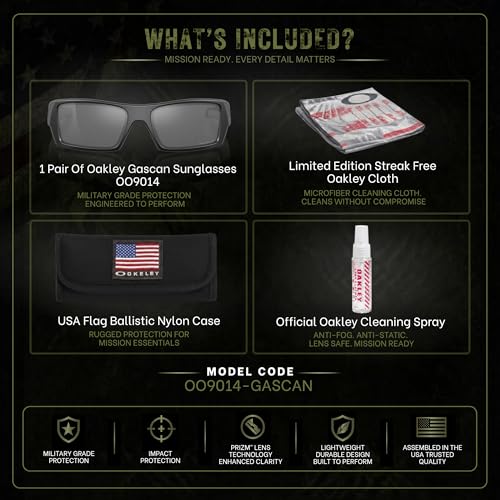 Image of Oakley Standard Issue SI GASCAN Blackside Collection Military Grade Sunglasses With Official Eyewear Kit